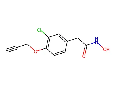 Acetohydroxamic acid, (3-chloro-4-propargyloxy)phenyl- structure