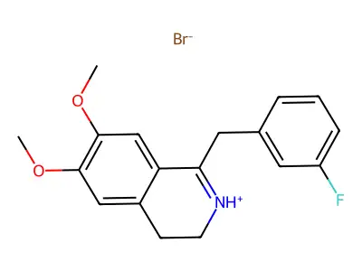 Isoquinoline, 3,4-dihydro-6,7-dimethoxy-1-(m-fluorobenzyl)-, hydrobromide structure