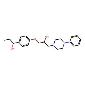 2-Propanol, 1-(4-(1-hydroxypropyl)phenoxy)-3-(4-phenylpiperazinyl)- structure