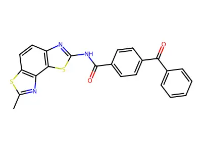 4-benzoyl-N-(7-methyl-[1,3]thiazolo[5,4-e][1,3]benzothiazol-2-yl)benzamide structure