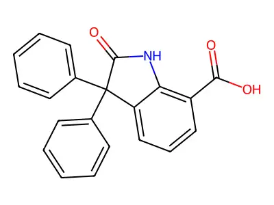 1H-Indole-7-carboxylic acid, 2,3-dihydro-2-oxo-3,3-diphenyl- structure
