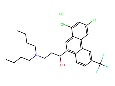 (+-)-Halofantrine hydrochloride structure