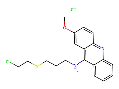 9-Acridinamine, N-(3-((2-chloroethyl)thio)propyl)-2-methoxy-, hydrochloride structure