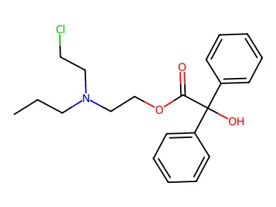 2-((2-Chloroethyl)propylamino)ethyl alpha-hydroxy-alpha-phenylbenzeneacetate structure