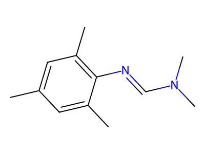 N,N-dimethyl-N'-(2,4,6-trimethylphenyl)methanimidamide structure