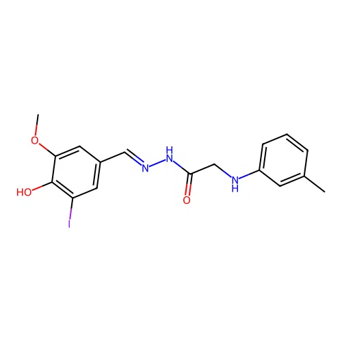 N'-(4-Hydroxy-3-iodo-5-methoxybenzylidene)-2-(m-tolylamino)acetohydrazide structure