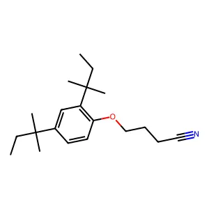Butanenitrile, 4-[2,4-bis(1,1-dimethylpropyl)phenoxy]- structure