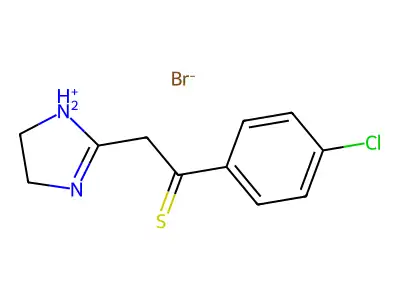 2-Imidazoline, 2-(p-chlorophenacylthio)-, hydrobromide structure