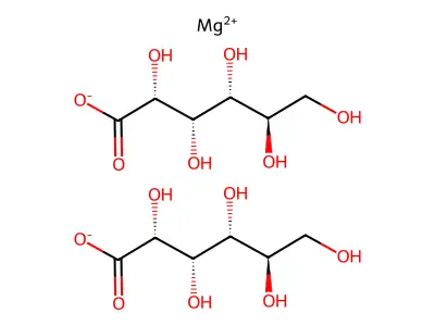 Magnesium 2,3,4,5,6-pentahydroxyhexanoate structure