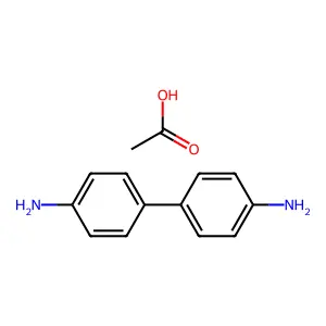 (1,1'-Biphenyl)-4,4'-diamine, acetate (1:?) structure