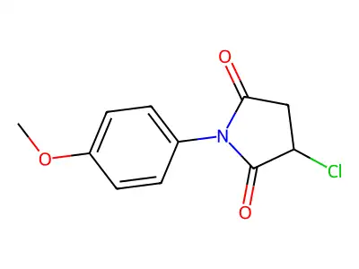 Succinimide, 3-chloro-N-(p-methoxyphenyl)- structure