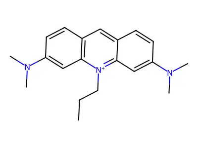 Acridinium, 3,6-bis(dimethylamino)-10-propyl- structure
