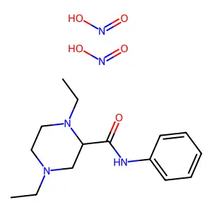1,4-Diethyl-N-phenylpiperazine-2-carboximidic acid--nitrous acid (1/2) structure