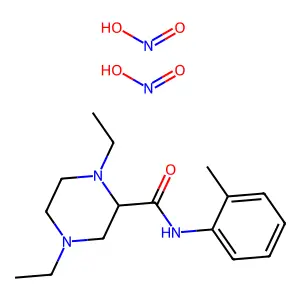 1,4-Diethyl-N-(2-methylphenyl)piperazine-2-carboximidic acid--nitrous acid (1/2) structure