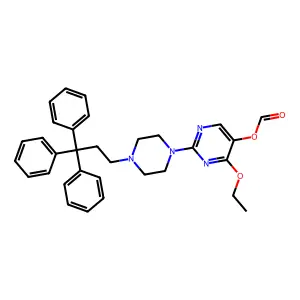 Piperazine, 1-(5-carboxy-4-ethoxy-2-pyrimidinyl)-4-(3,3,3-triphenylpropyl)- structure