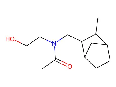 Acetamide, N-(2-hydroxyethyl)-N-((3-methylbicyclo(2.2.1)hept-2-yl)methyl)- structure
