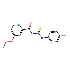 3-ethoxy-N-[(4-fluorophenyl)carbamothioyl]benzamide structure