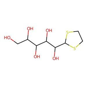 D-Glucose cyclic ethylene dithioacetal structure
