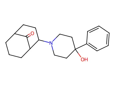 2-(4-Hydroxy-4-phenyl-1-piperidinyl)bicyclo(3.3.1)nonan-9-one structure