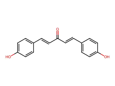1,5-Bis(4-hydroxyphenyl)-1,4-pentadien-3-one structure