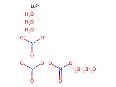Lutetium(III) nitrate, hexahydrate (1:3:6) structure