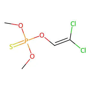 O-(2,2-Dichlorovinyl) O,O-dimethylthiophosphate structure