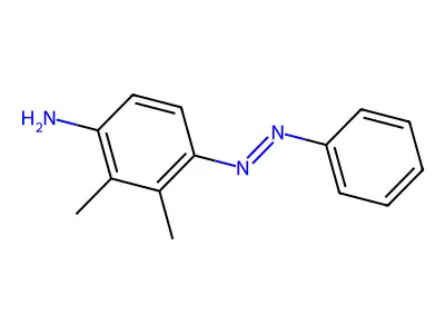 2,3-Dimethyl-4-phenylazoaniline structure