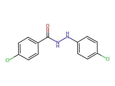 Benzoic acid, p-chloro-, 2-(p-chlorophenyl)hydrazide structure