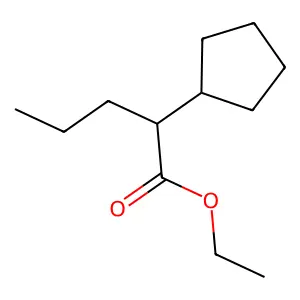 Ethyl alpha-propylcyclopentaneacetate structure