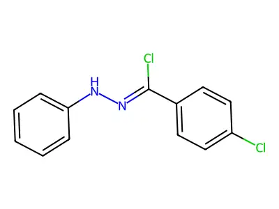 4-chloro-N-phenylbenzenecarbohydrazonoyl chloride structure