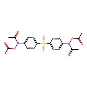 Acetamide, N,N'-(sulfonyldi-4,1-phenylene)bis(N-(acetyloxy)- structure