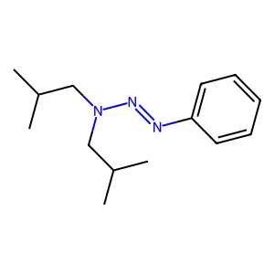 2-methyl-N-(2-methylpropyl)-N-phenyldiazenylpropan-1-amine structure