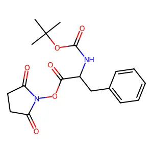 tert-butyl (S)-(1-benzyl-2-((2,5-dioxo-1-pyrrolidinyl)oxy)-2-oxoethyl)carbamate structure