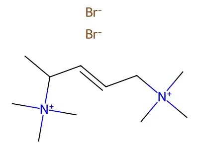 Trimethyl-[4-(trimethylazaniumyl)pent-2-enyl]azanium dibromide structure