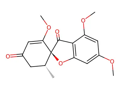 Dechlorogriseofulvin structure