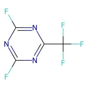 2,4-Difluoro-6-(trifluoromethyl)-S-triazine structure