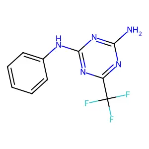 N-Phenyl-6-trifluoromethyl-[1,3,5]triazine-2,4-diamine structure