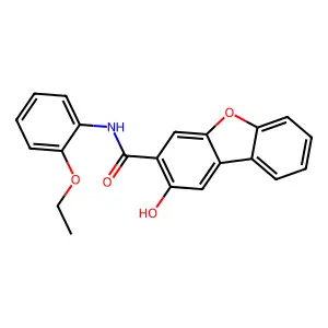 3-Dibenzofurancarboxamide, N-(2-ethoxyphenyl)-2-hydroxy- structure