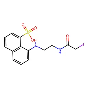 8-((2-((2-Iodoacetyl)amino)ethyl)amino)-1-naphthalenesulfonic acid structure