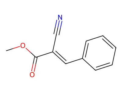 Methyl 2-cyano-3-phenylprop-2-enoate structure