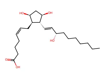 7-[(2R)-3,5-dihydroxy-2-(3-hydroxydec-1-enyl)cyclopentyl]hept-5-enoic acid structure