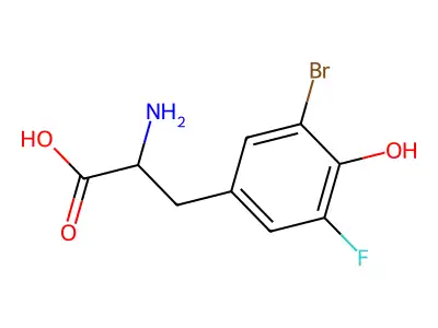 Tyrosine, 5-bromo-3-fluoro- structure