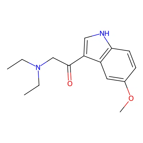 2-(diethylamino)-1-(5-methoxy-1H-indol-3-yl)ethanone structure