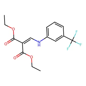 Diethyl ((alpha,alpha,alpha-trifluoro-m-toluidino)methylene)malonate structure