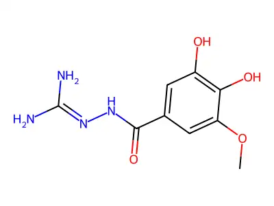 3,4-Dihydroxy-5-methoxybenzoylaminoguanidine structure