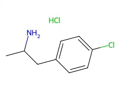p-Chloroamphetamine hydrochloride structure