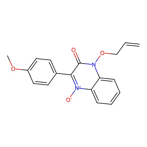 3-(4-methoxyphenyl)-1-(prop-2-en-1-yloxy)quinoxalin-2(1H)-one 4-oxide structure