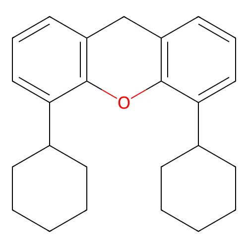 4,5-dicyclohexyl-9H-xanthene structure