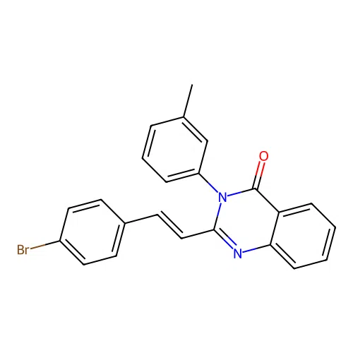 2-[(E)-2-(4-bromophenyl)ethenyl]-3-(3-methylphenyl)quinazolin-4-one structure