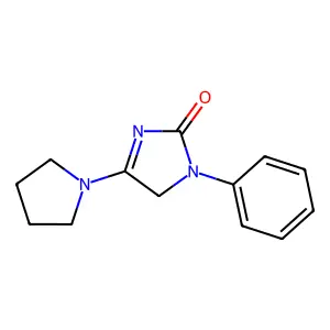 3-phenyl-5-pyrrolidin-1-yl-4H-imidazol-2-one structure